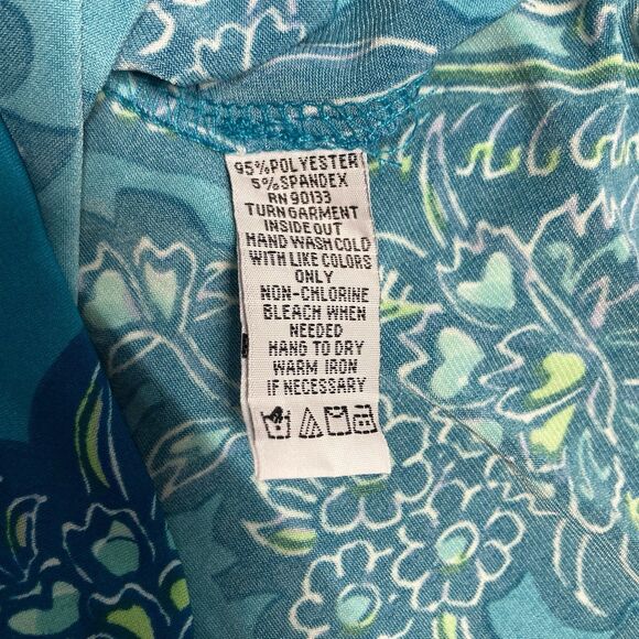 Bob Mackie Tunic Top Womens 1X Blue Paisley Long Sleeve Wearable Art - Picture 9 of 10